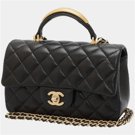 chanel handle mini bag|chanel mini flap bag with top handle.